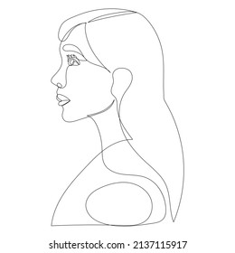 woman one line drawing vector