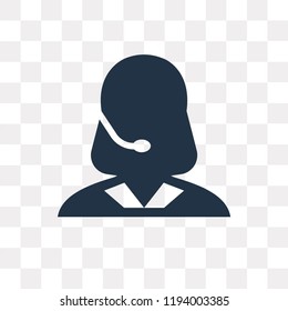 Woman online vector icon isolated on transparent background, Woman online transparency concept can be used web and mobile