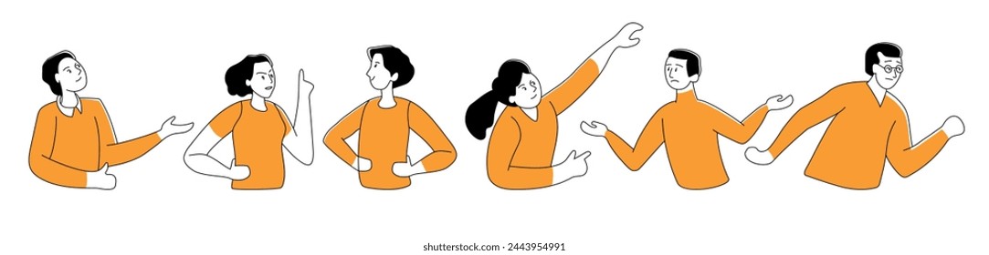 A Woman in an Orange Dress Drawing