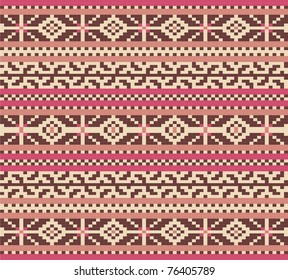 Woman ornamental pattern for knitting and embroidery.