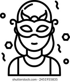 Woman outline icon vector illustration