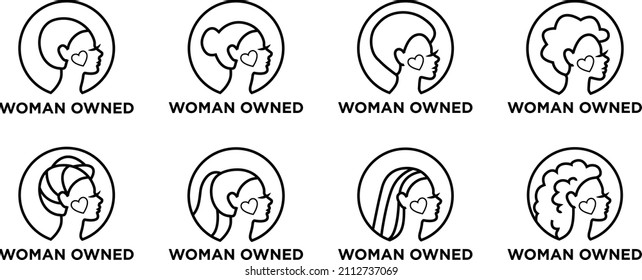 Woman Owed Business - Icon Logo - Pink Heart, Girl, Human Women Diversity