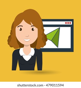 woman page web cursor