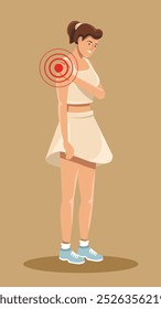 woman with pain in shoulder