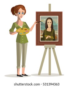 woman painting