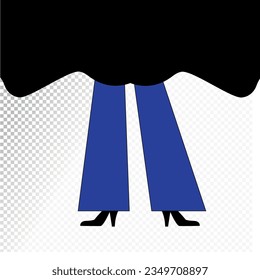 Woman in Pants high heel and Bih Hair