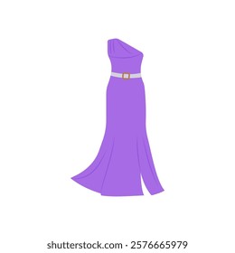 Woman Party Dress, Holidays Vector Illustration