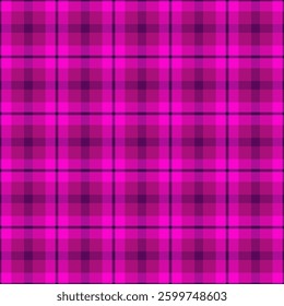 Woman pattern tartan background, graphic check seamless texture. Windowpane plaid textile vector fabric in pink and bright colors palette.