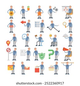woman people character avatars in various pose illustration