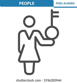 Woman, People Icon. Professional, pixel perfect icon, EPS 10 format.