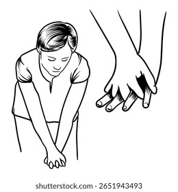 a woman performs CPR steps