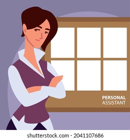 woman personal assistant with crossed arms