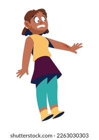 mujer con personaje de ataque de fobia