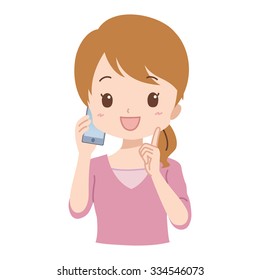 34,410 Woman talking on phone Stock Vectors, Images & Vector Art ...