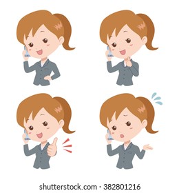 woman phone