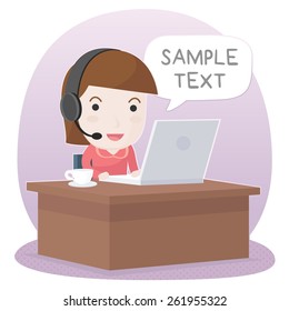 woman phone operator