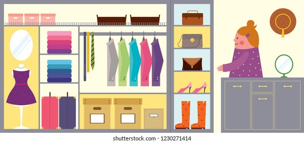 A woman picking clothes in a dressroom