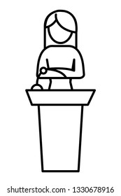 woman pictogram cartoon