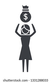 woman pictogram cartoon