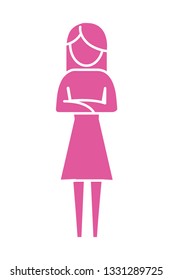 woman pictogram cartoon