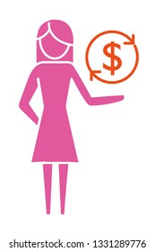 woman pictogram cartoon