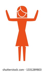 woman pictogram cartoon