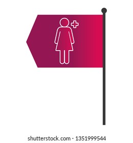 woman pictogram cartoon