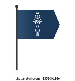 woman pictogram cartoon
