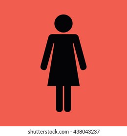 Woman pictogram vector icon