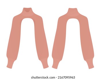 Woman pink top. vector illustration