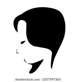 Woman with pixie hair from side