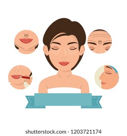 woman with plastic surgery infographic