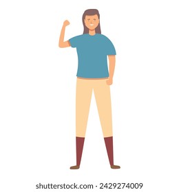 Woman player icon cartoon vector. Sport team. Field happy person