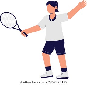 A Woman Playing Tennis Illustration