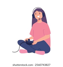 woman playing video game playing isolated