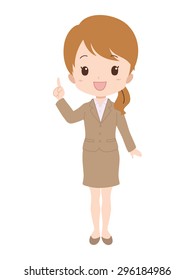 woman point