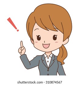 woman point 