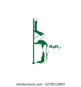 Una bailarina de polos que ejerce la ilustración vectorial