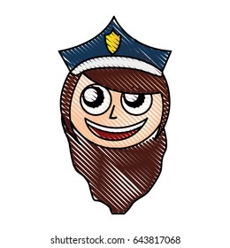woman police officer avatar character