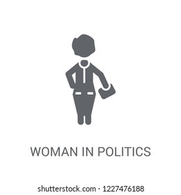 Woman In Politics icon. Trendy Woman In Politics logo concept on white background from Ladies collection. Suitable for use on web apps, mobile apps and print media.