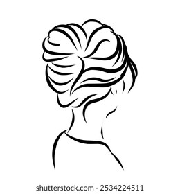 Woman ponytail hair image vector