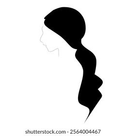 Woman ponytail hair style image vector