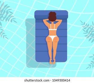 Woman in the pool. 