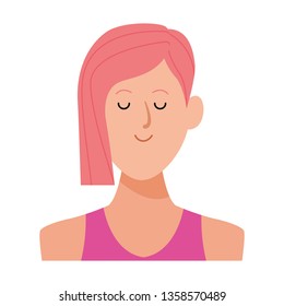 woman portrait avatar cartoon character