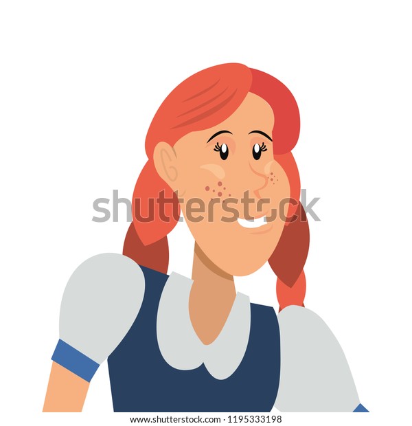 Woman Portrait Cartoon Character Stock Vector Royalty Free