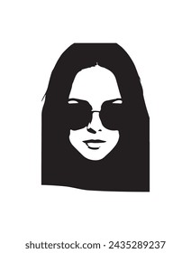 woman portrait face black and white drawing
