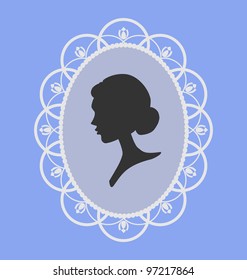 Woman portrait silhouette