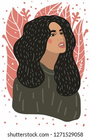 woman portrait vector