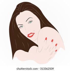 woman portrait vector illustration