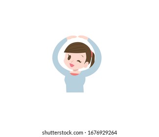 
A woman posing in an okay